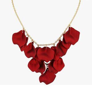 NEW Romantic Rose Petal Bib Necklace